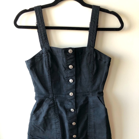 Overall style Jean mini-dress - Picture 2 of 10
